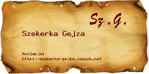 Szekerka Gejza névjegykártya